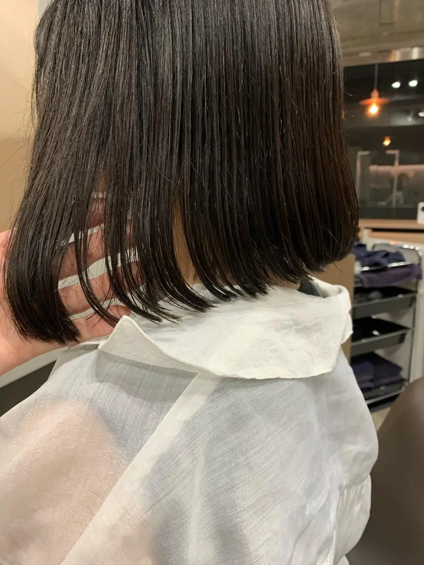 ショート カラー ボブパーマコテ巻き風 パーマNo1深江秀平のヘアスタイル