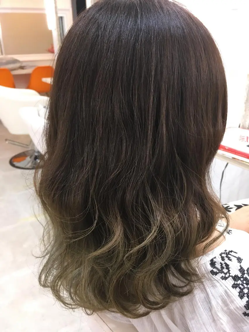ミディアム カラー 髪質改善 中川 翔のヘアスタイル