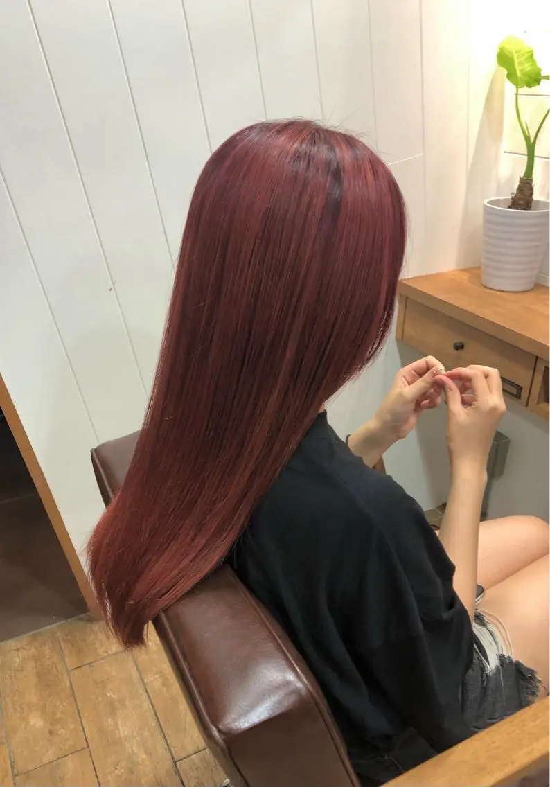 ロング カラー ピンクカラー 清永 隆二のヘアスタイル