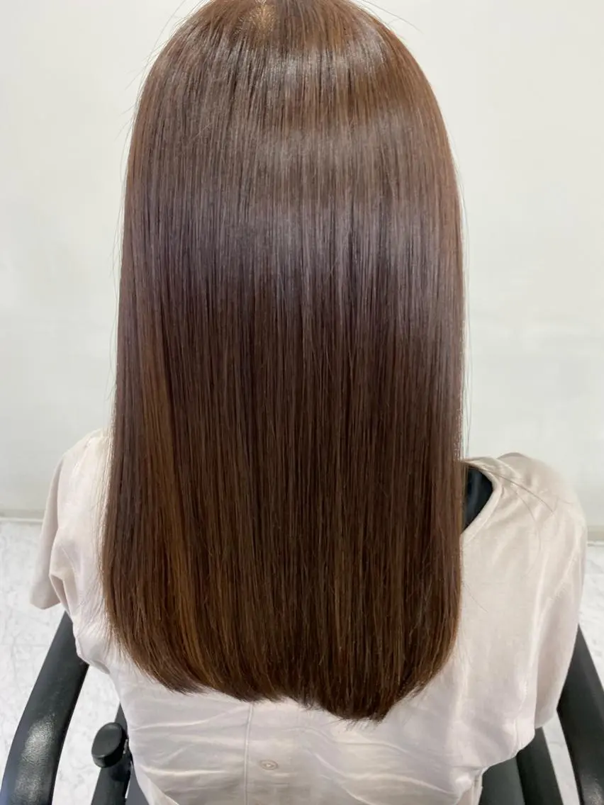 セミロング カラー 髪質改善 カット ヘアカラー トリートメント 【髪質改善】に特化 オリーブオイルクラブのヘアスタイル