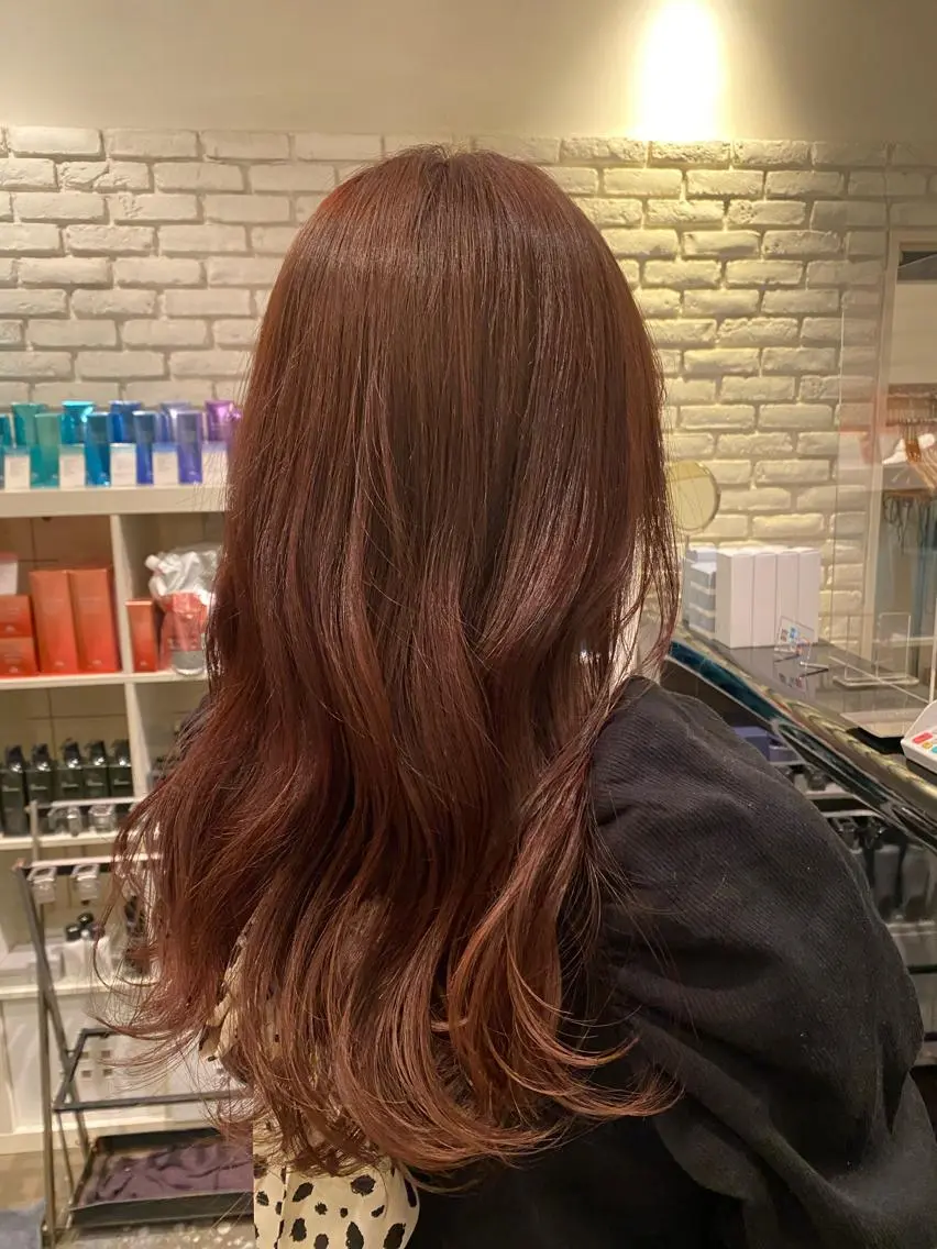 ロング カラー ベージュカラー ピンクカラー ピンクベージュ ✨️今だけ無料✨️ 鶴田みなみのヘアスタイル