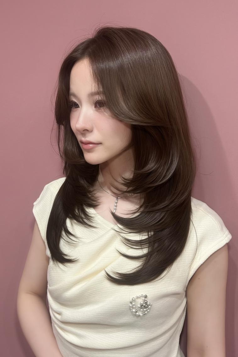 ミディアム カラー ベージュカラー ブリーチ ブルーカラー ブルージュ 透明感カラー カット ヘアカラー トリートメント 表参道/ワンホンヘア SAAYA🖤のヘアスタイル