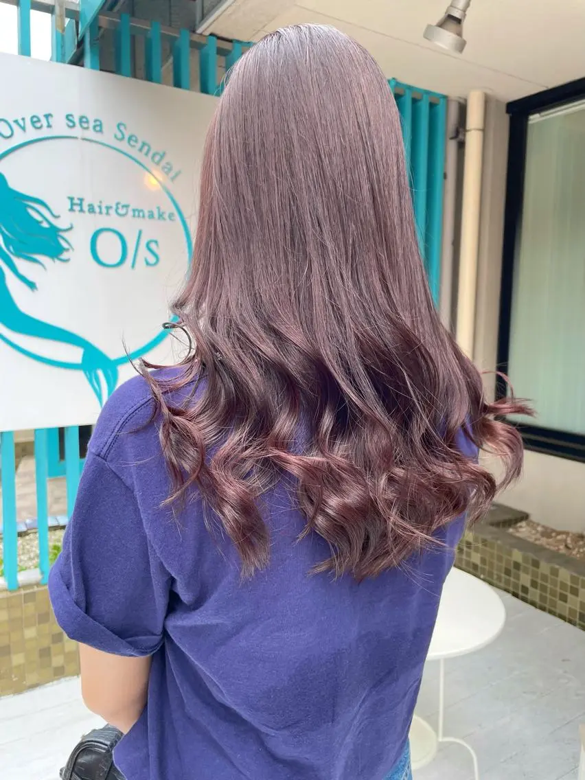 ロング カラー ピンクカラー 佐藤 魁人のヘアスタイル