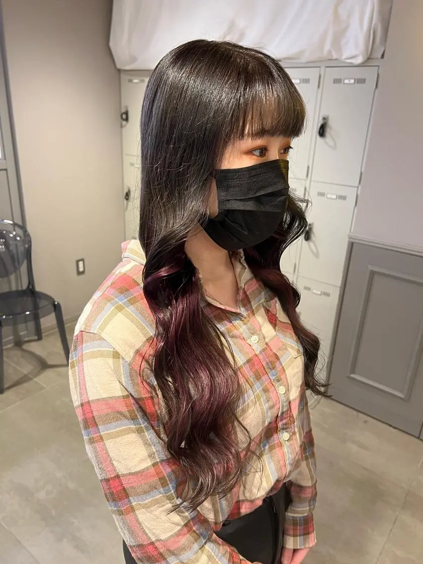 セミロング カラー ヘアアレンジ 🩵 JURI🩵のヘアスタイル