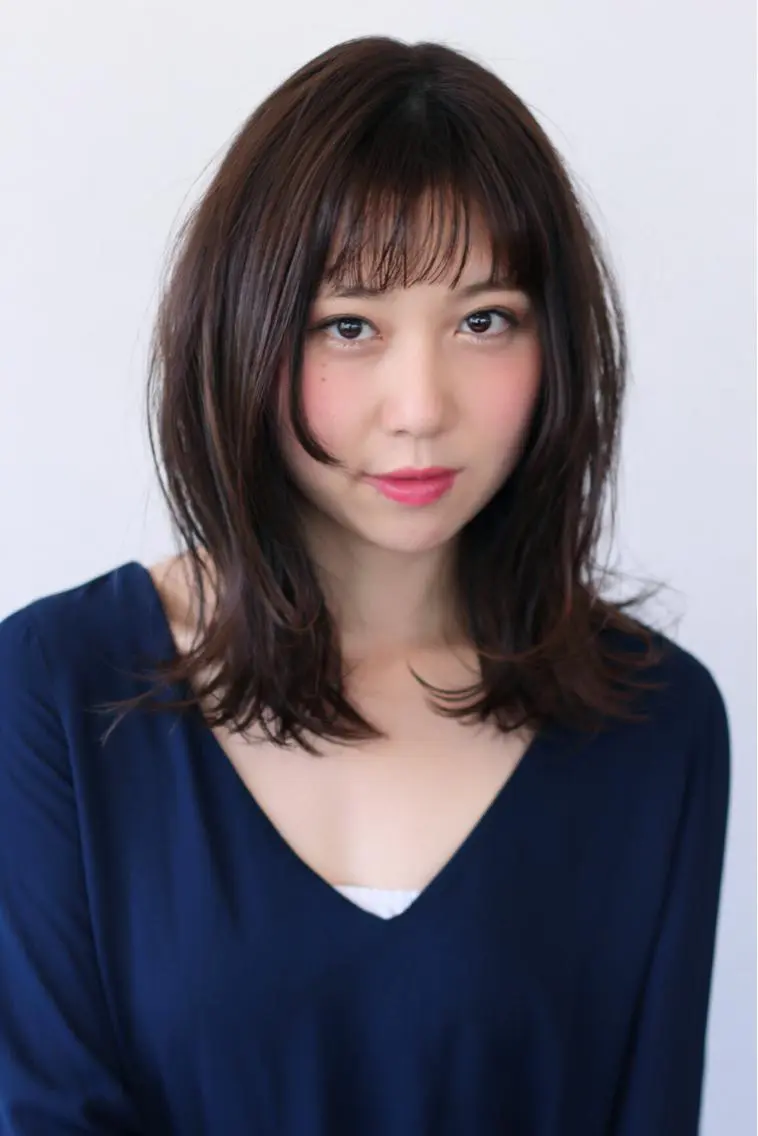 セミロング カラー 小西 裕大のヘアスタイル