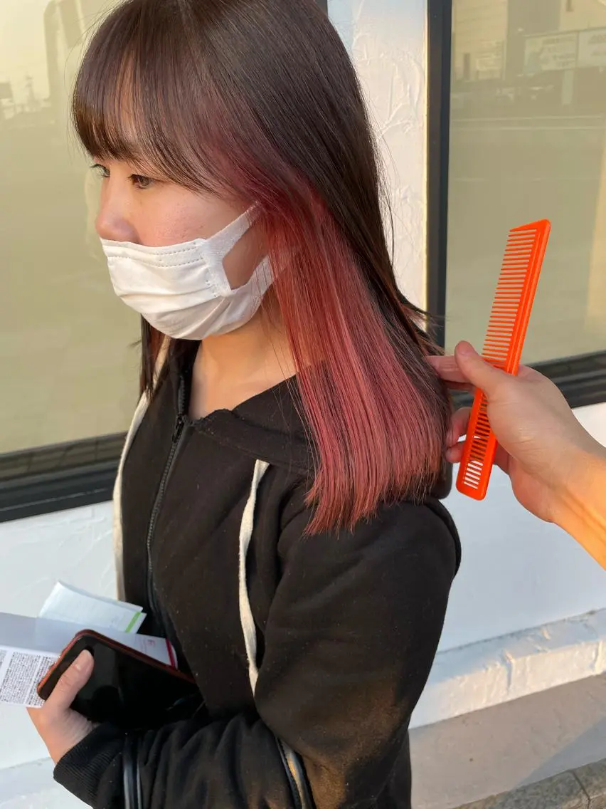 セミロング ショートボブ セミロングパーマ 韓国風カラー ボブ ハイライト カット ヘアカラー トリートメント ヘアセット hair terra ce M奈良店のヘアスタイル