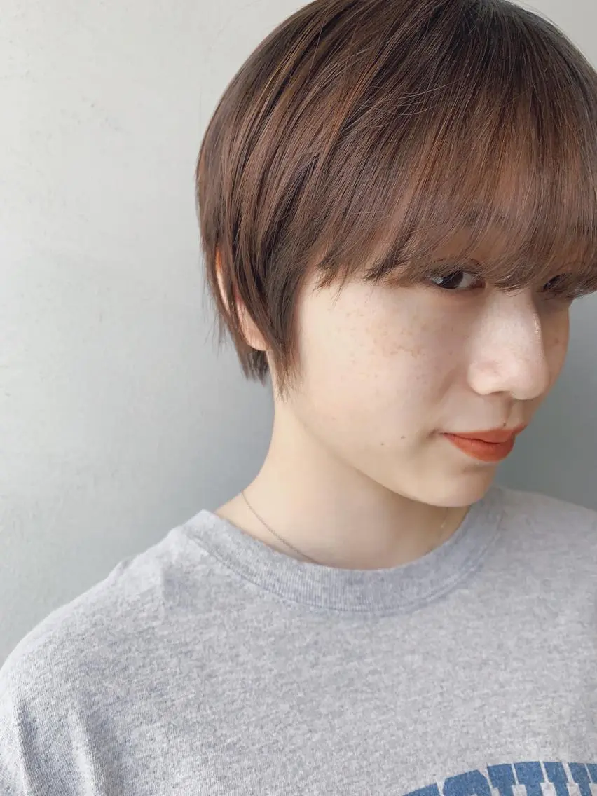 ショート カラー ボブパーマコテ巻き風 パーマNo1深江秀平のヘアスタイル