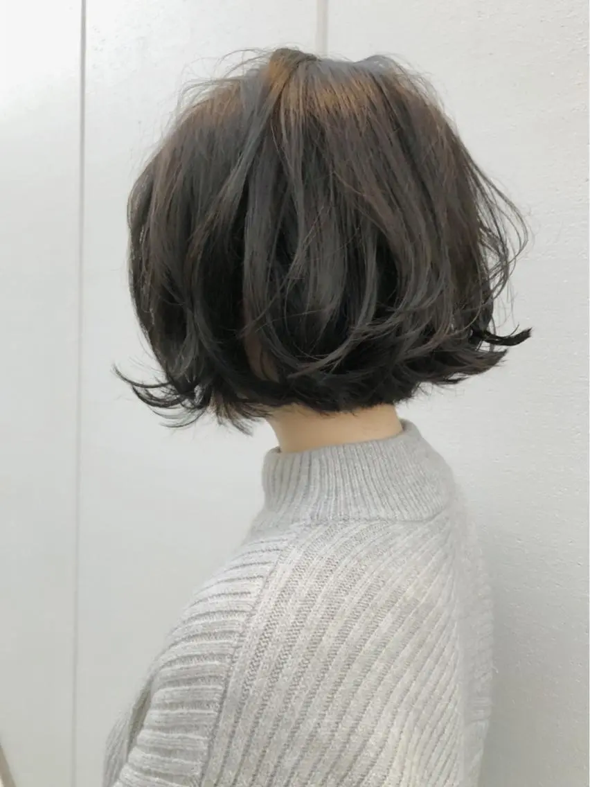 ショート カラー パーマ カット パーマ トリートメント ノグチ ユウキ/ボブのヘアスタイル