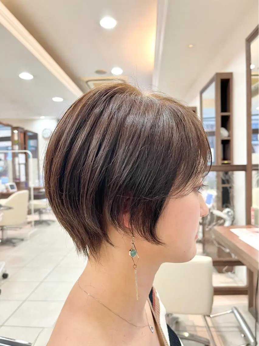 ショート ショートボブ ハンサムショート ボブ くびれヘア ハイライト カット トリートメント 《大人気髪質改善》 プログレス国分寺店のヘアスタイル