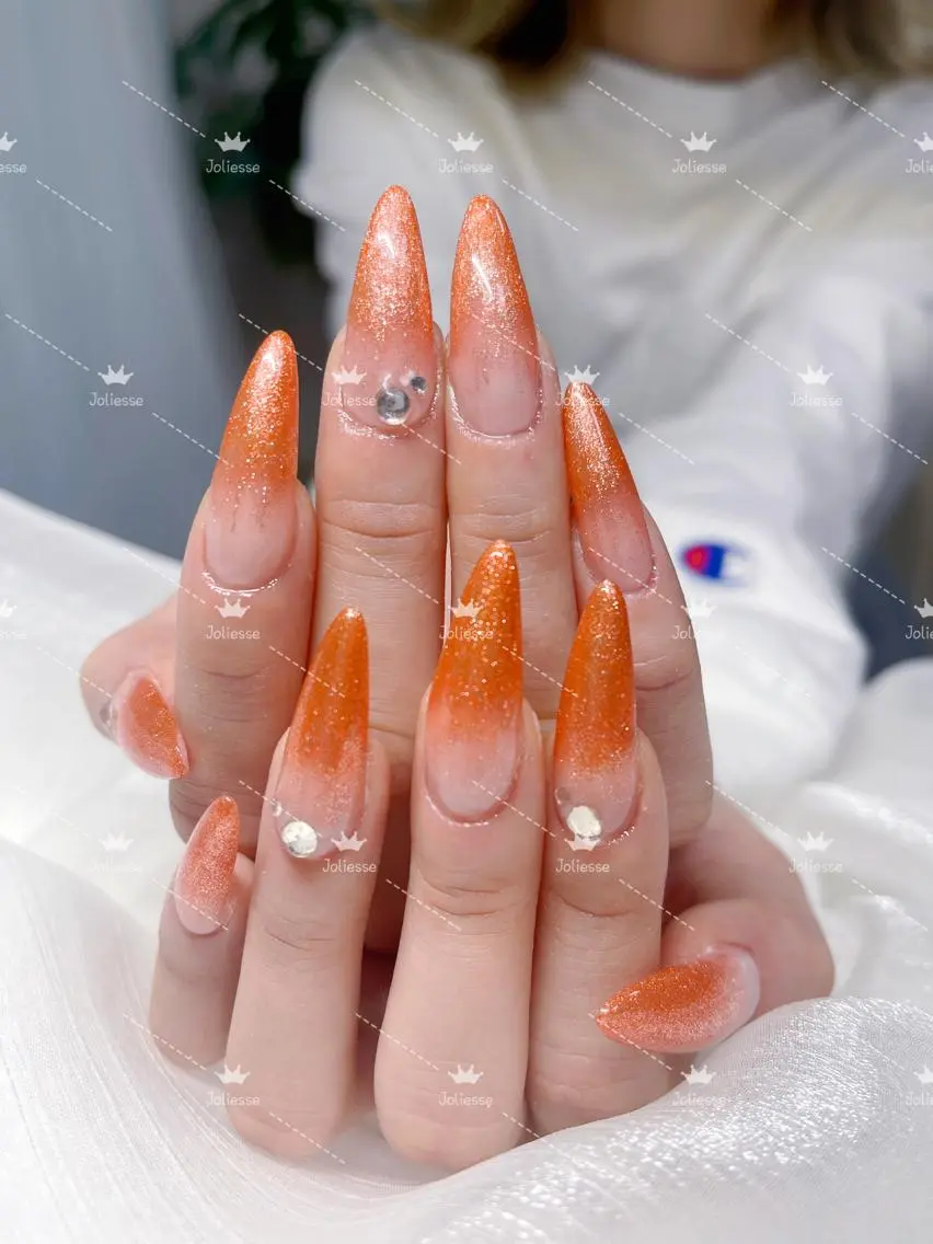 ネイル グラデーション ラメ(グリッター) ラメグラデーション スカルプネイル ハンドネイル Joliesse nail salonのネイルデザイン