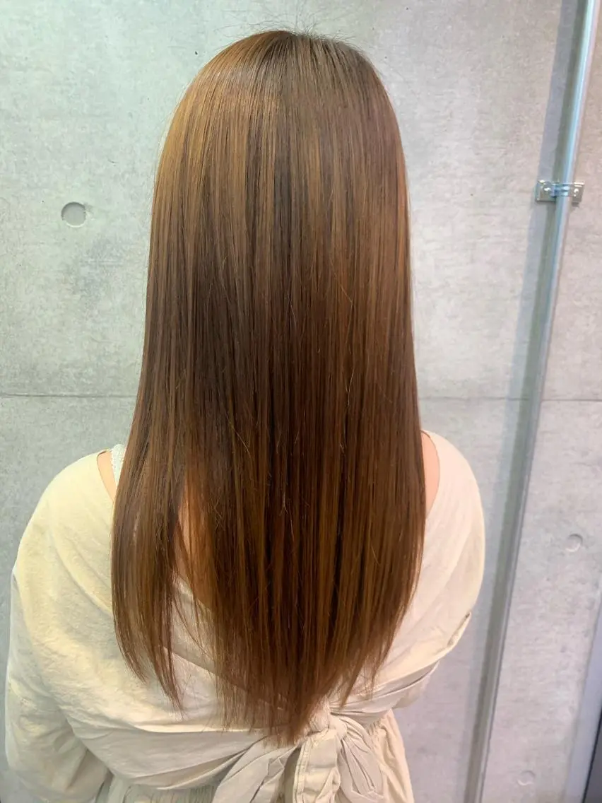 ロング 縮毛矯正 カット パーマ 縮毛矯正 オシャレ髪✔️ 店長オオキアキヒロのヘアスタイル