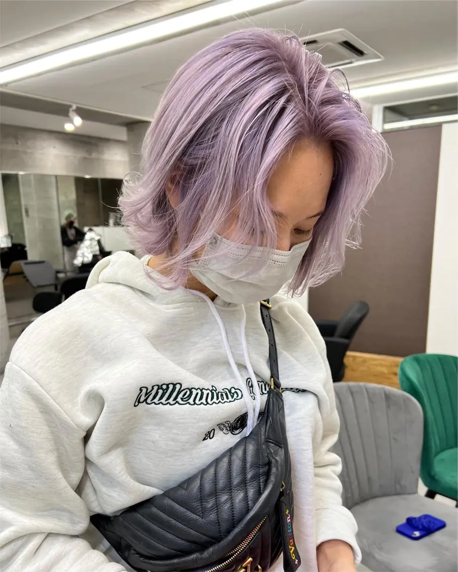 ミディアム カラー ブリーチ ケアブリーチ ダブルカラー ハイトーンカラー welring hair salonのヘアスタイル