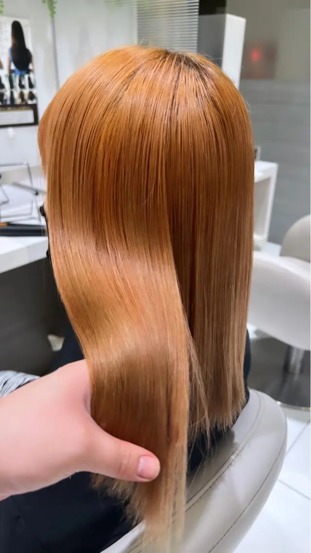 ミディアム カラー フルガキ ハルカ天神美容室のヘアスタイル