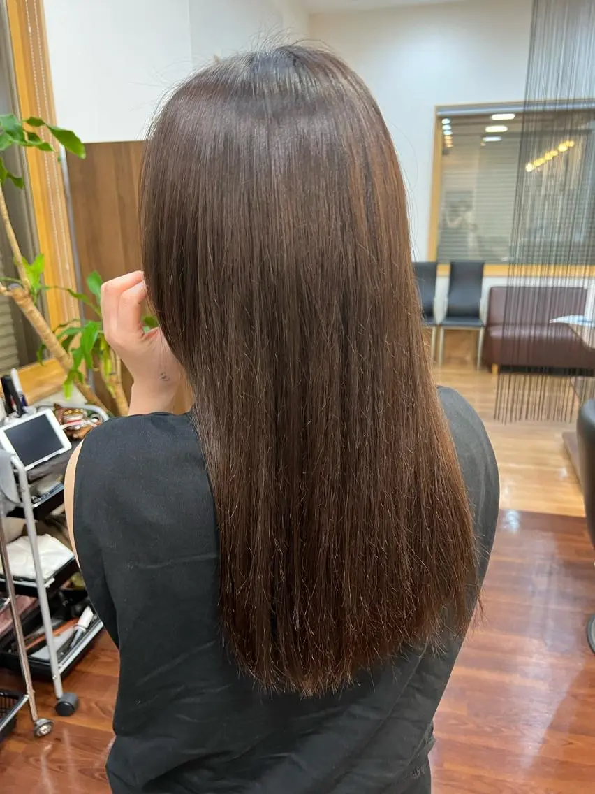 カラー ブラウンカラー 松田 紗采のヘアスタイル