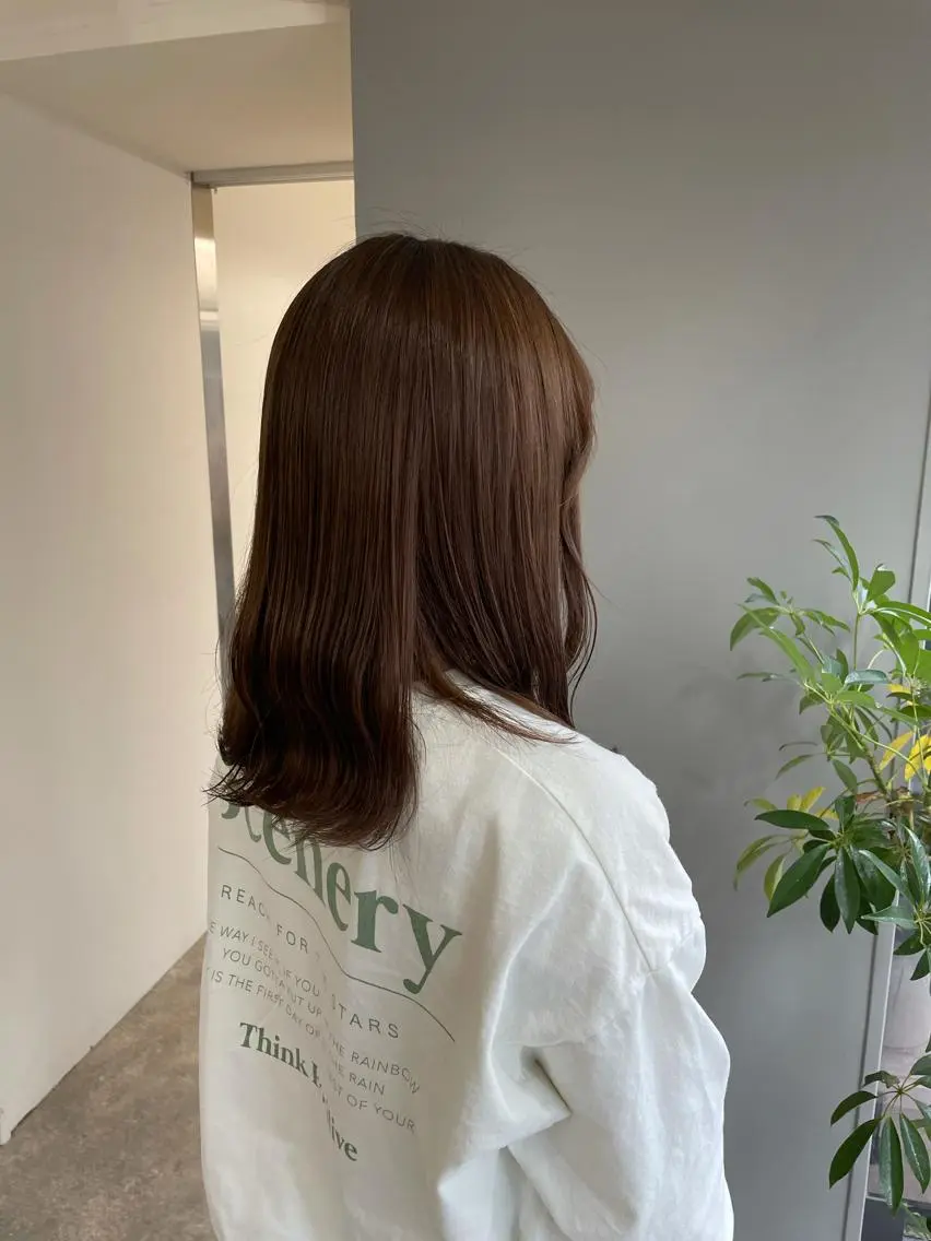 セミロング ヘアカラー ♡透明感/艶カラー/ M a I ♡のヘアスタイル