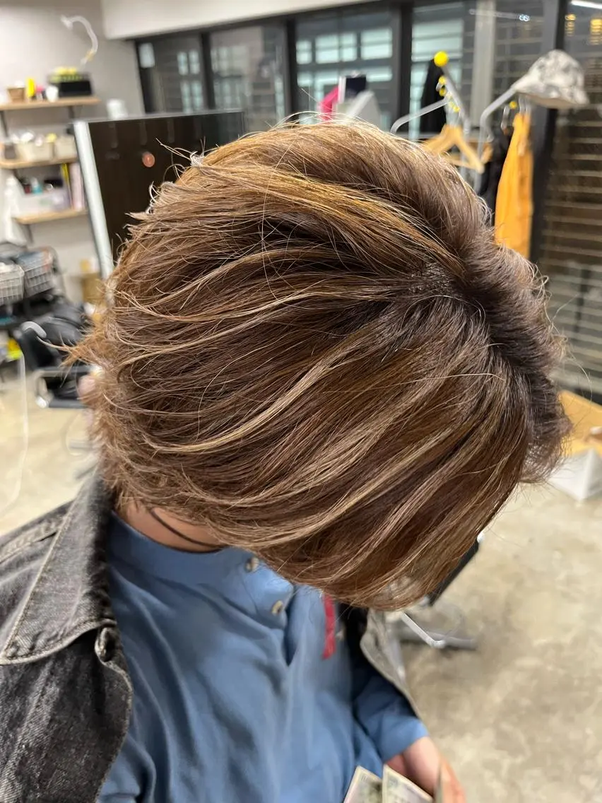 ショート ハイライト わたる /カットモデル募集のヘアスタイル