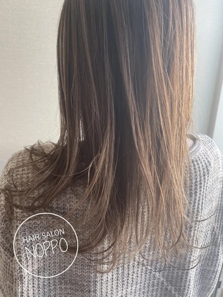 セミロング カラー NOPPO 和泉市 美容室/奥村 飛鳥のヘアスタイル