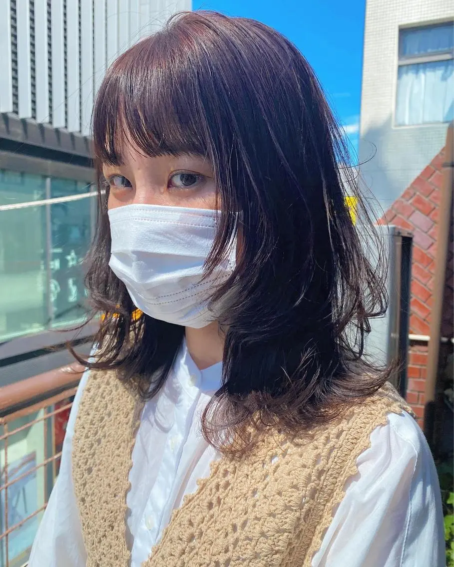 セミロング カラー ヘアアレンジ メンズ キッズ ネイル マツエク・マツパ 透明感カラー🤎 ゆりのヘアスタイル