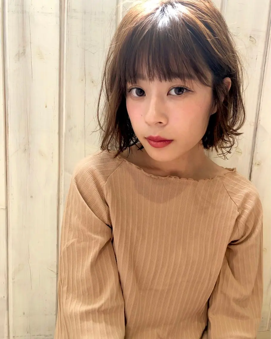 ミディアム カラー カット トリートメント 東 みのりのヘアスタイル