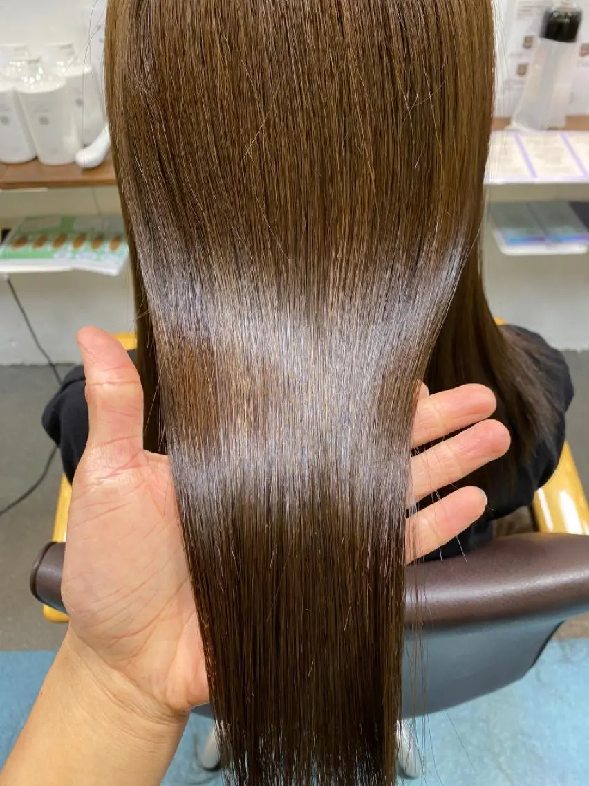 ロング カラー 髪質改善 トリートメント カット ヘアカラー トリートメント 【髪質改善】に特化 オリーブオイルクラブのヘアスタイル