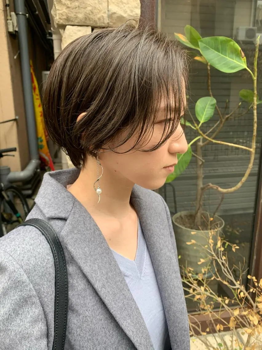 ショート カラー パーマ ショートボブ ボブ ショートヘア カット ヘアカラー トリートメント Libre 西野圭一のヘアスタイル