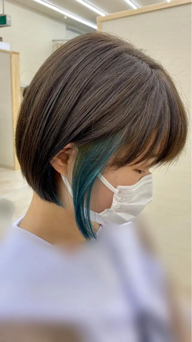 ショート カラー ショートボブ インナーカラー ボブ ショートヘア INCE HAIR 竹牟礼翔のヘアスタイル