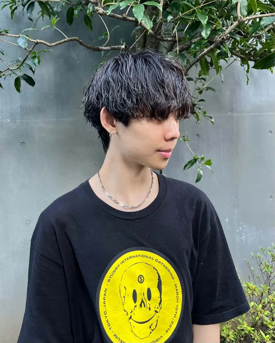 パーマ メンズ 波巻きパーマ 宮崎 恵多のヘアスタイル