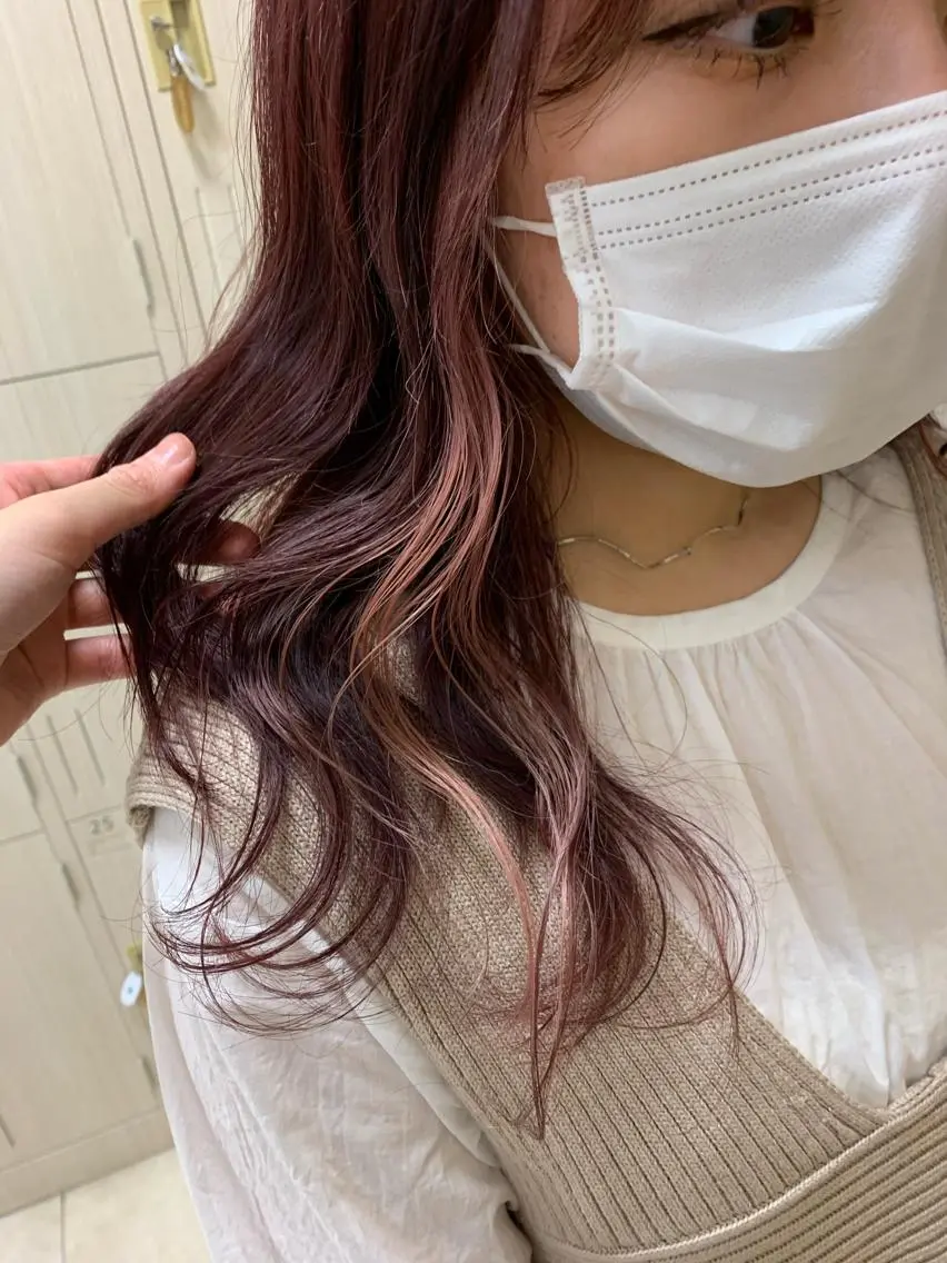 セミロング カラー 暖色/ブリーチカラー 🎀 M i k uのヘアスタイル