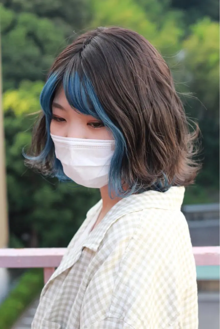 ショート カラー ミストバング  フェイスフレーミング 韓国風ヘア ヘアカラー Viage （ビアージュ）のヘアスタイル