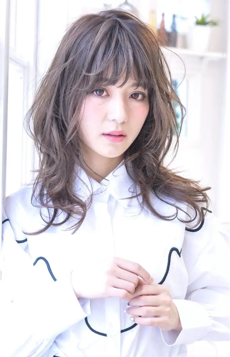 ミディアム カラー 中田 敏明のヘアスタイル
