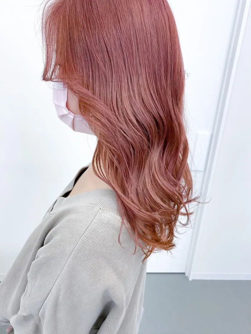 セミロング カラー ハイトーンカラー ピンクカラー 韓国風ヘア ヘアカラー トリートメント 丹羽 隼人/髪質改善 /韓国ヘア🇰🇷のヘアスタイル