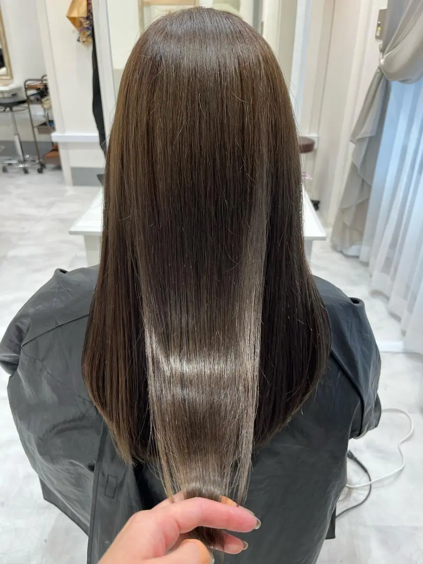 ロング カット ヘアカラー トリートメント Barrel天王寺 satokoのヘアスタイル