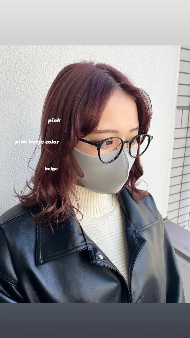 ミディアム カラー パーマ ヘアアレンジ メンズ キッズ ネイル マツエク・マツパ 透明感カラー・レイヤ ー🎀amika🎀のヘアスタイル