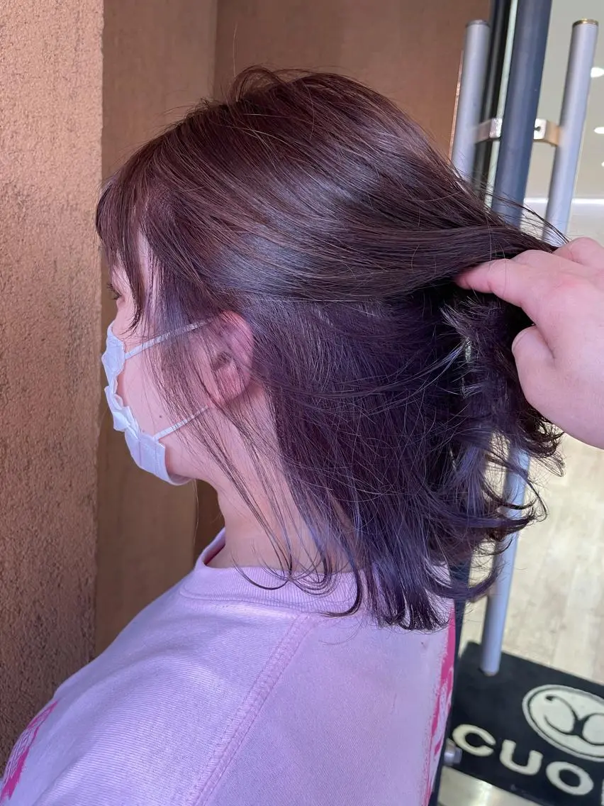 ミディアム カラー ラベンダーカラー ヘアカラー トリートメント ヘアセット 髪質改善カラー🦋 田村のヘアスタイル