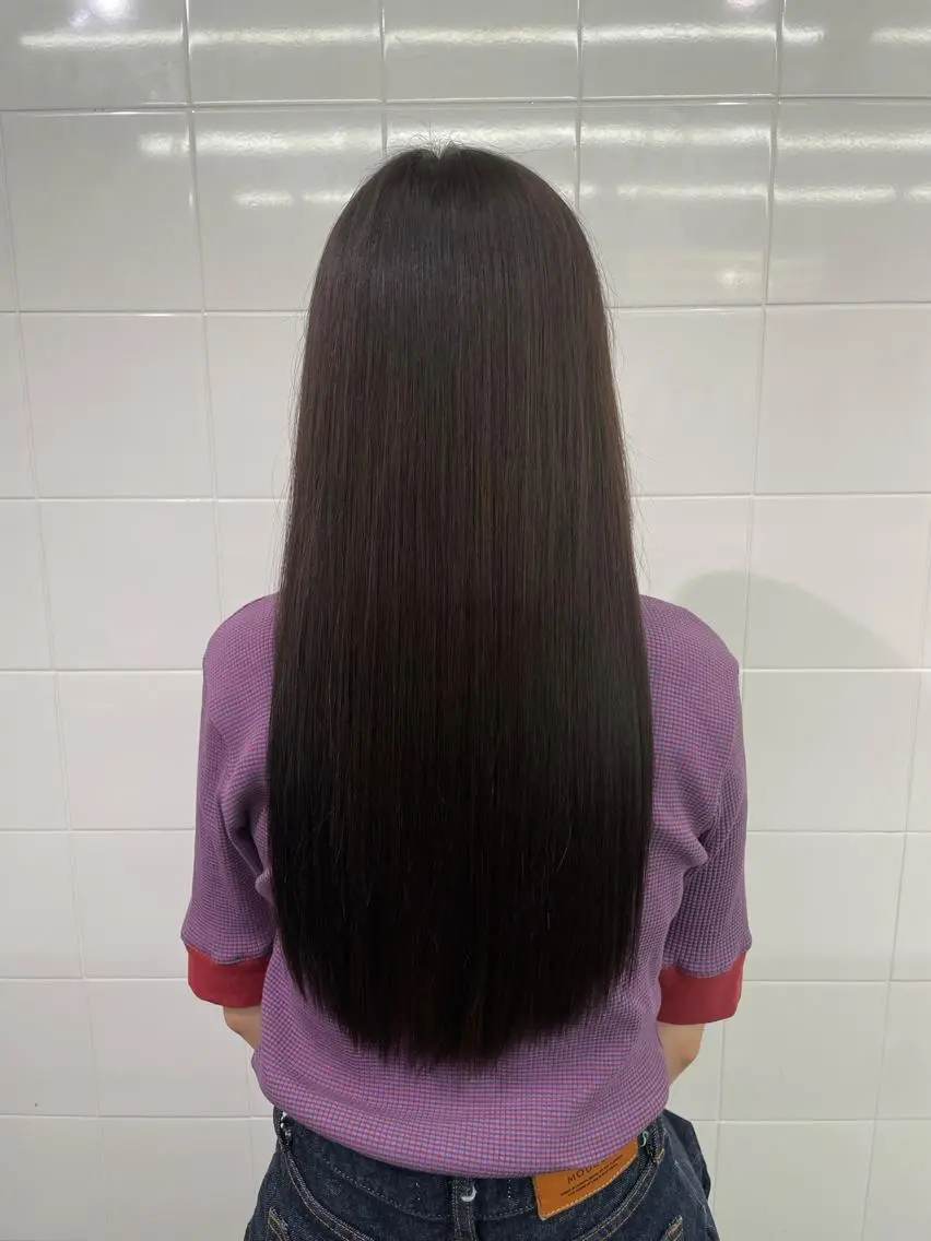 ロング カラー ブラウンカラー ココアブラウン 髪質改善 トリートメント 🎀プルエクステ みまひかる🎀のヘアスタイル