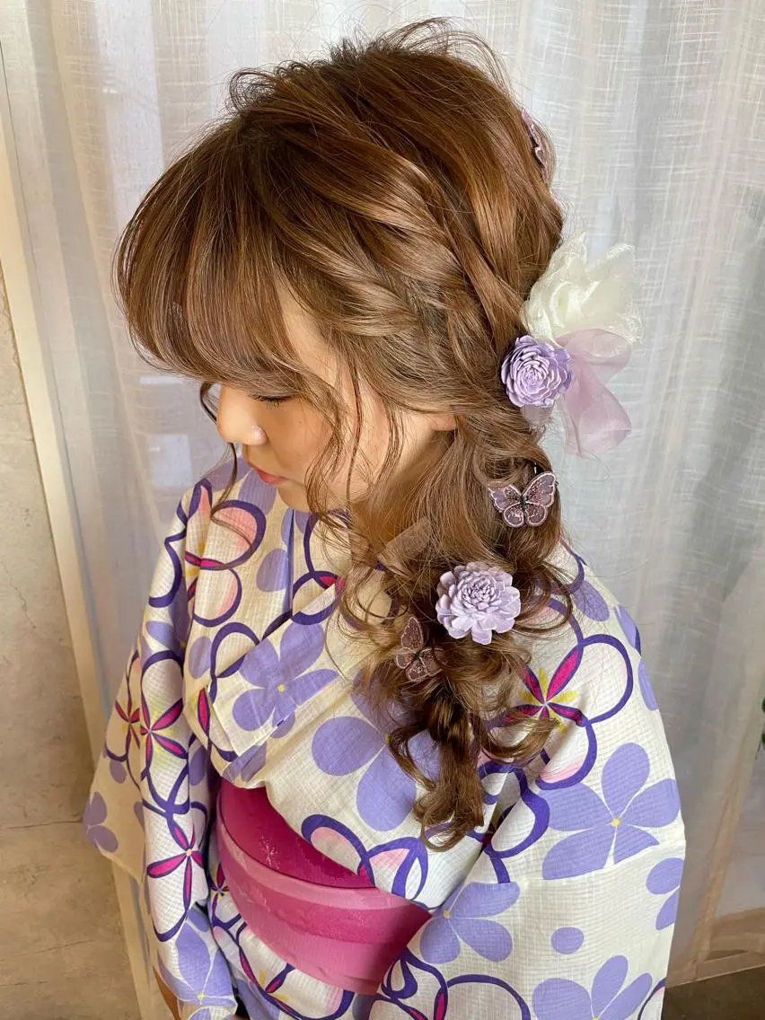 ヘアアレンジ 浴衣 ヘアセット 【カメレオン】 上村 祥子のヘアスタイル