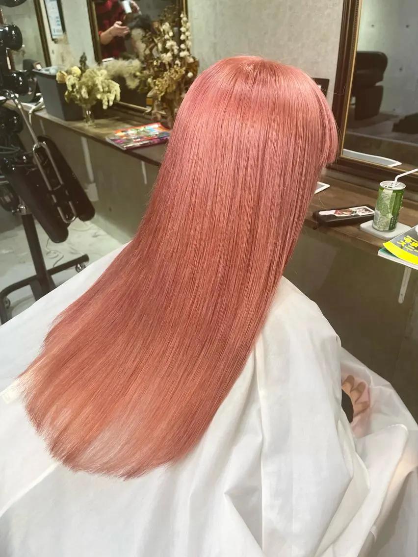 カラー ハイトーンカラー ピンクカラー 髪質改善 カット トリートメント Kazu 🌠名古屋 ハイトーン/レイヤーのヘアスタイル