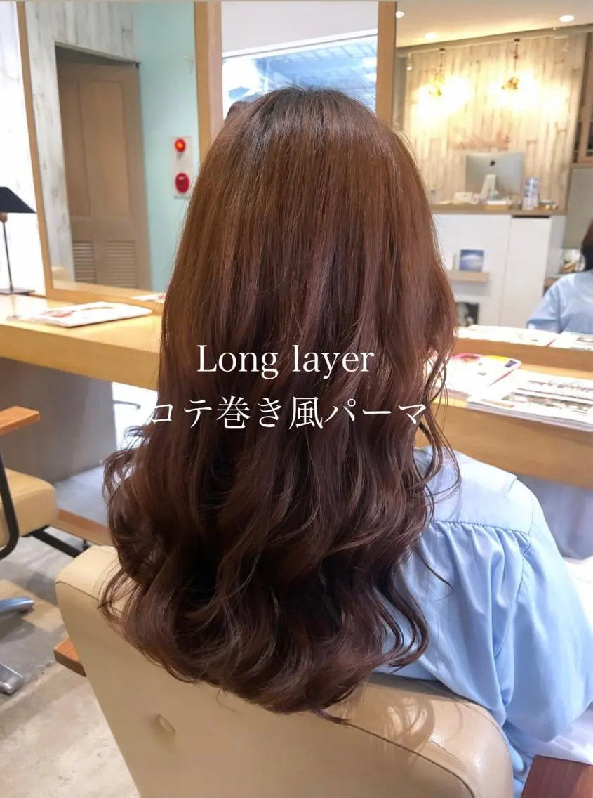 セミロング パーマ セミロングパーマ カット パーマ コテ巻き風パーマ カンノケンタのヘアスタイル