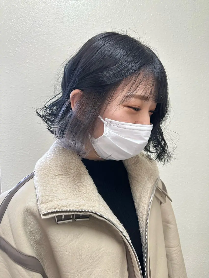 ミディアム カラー パーマ ヘアアレンジ メンズ キッズ ネイル マツエク・マツパ アイブロウ メンズバレイヤージュ メンズブリーチ メンズハイライト メンズインナーカラー メンズ韓国風 切りっぱなしヘアボブ ミディアムヘアRYOのヘアスタイル