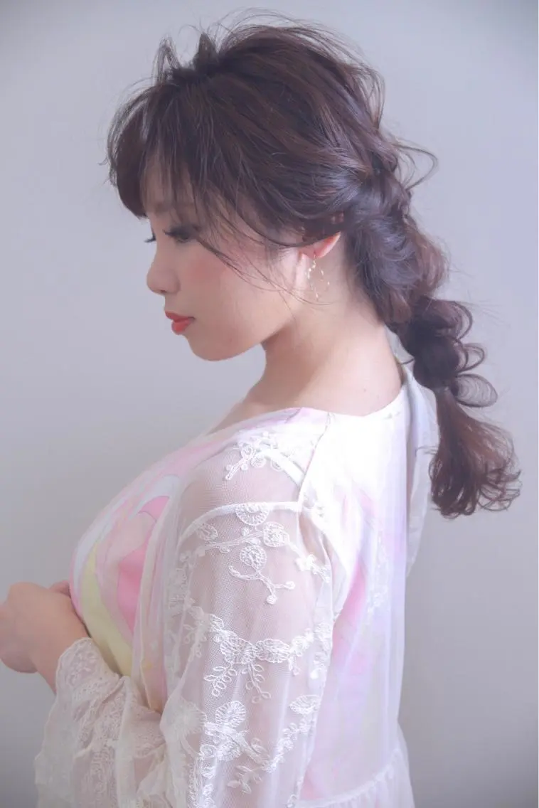 セミロング カラー ヘアアレンジ 伊藤 裕貴のヘアスタイル