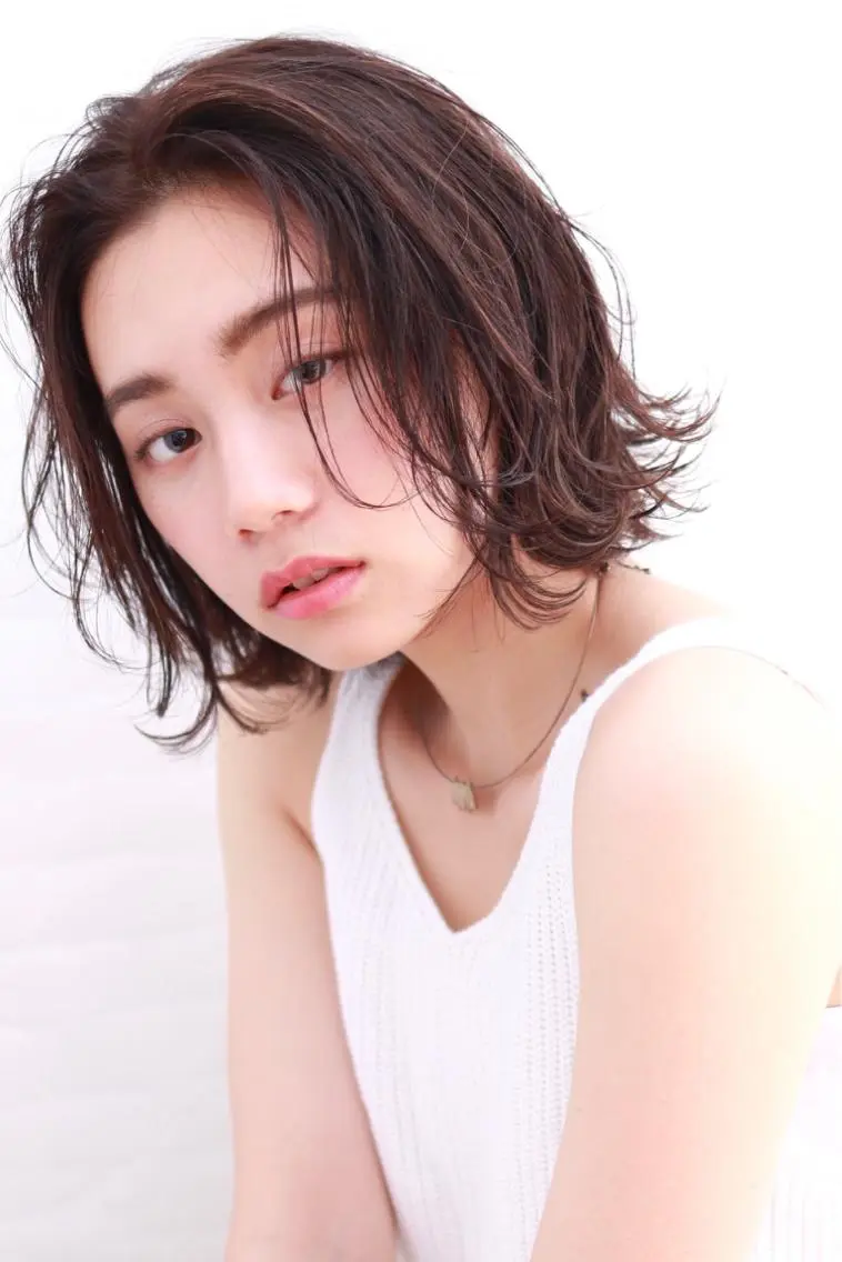 ミディアム パーマ ミディアムパーマ カット パーマ トリートメント やまだ まいのヘアスタイル