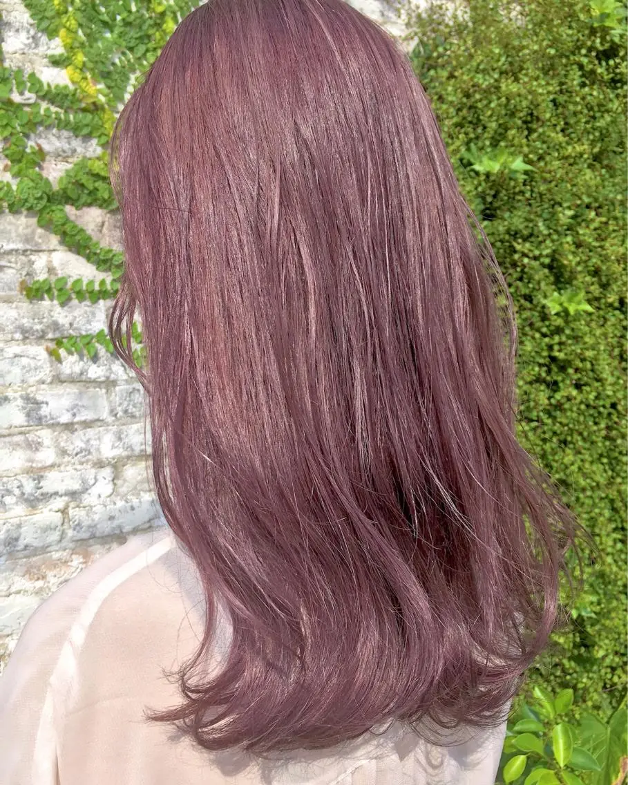 セミロング カラー ダブルカラー ヘアカラー トリートメント 千 田のヘアスタイル