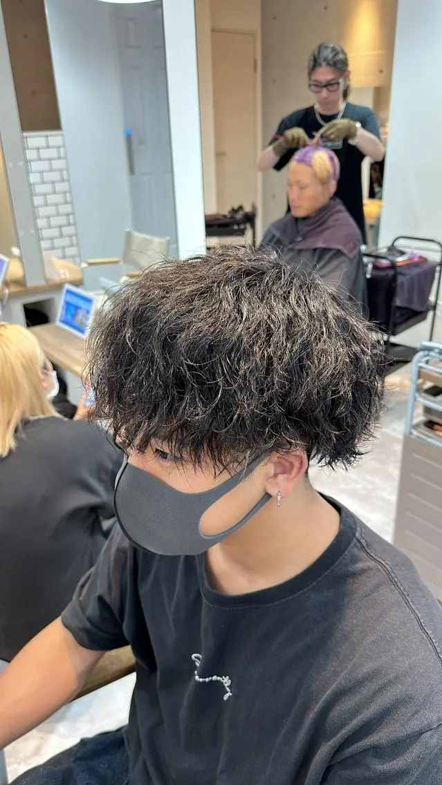 パーマ メンズ 💎メンズカット ／フェザー／細野💎のヘアスタイル