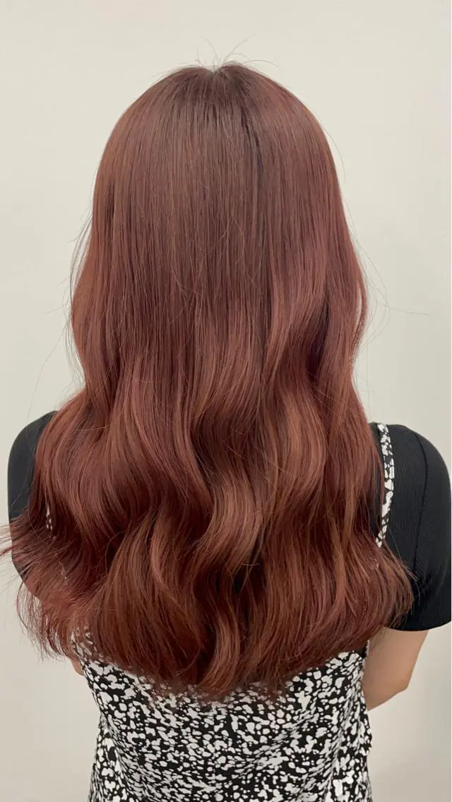 ロング カラー ヘアアレンジ ヘアカラー トリートメント ヘアセット ピンク・ベージュ🩰 カラー🫧とらのヘアスタイル