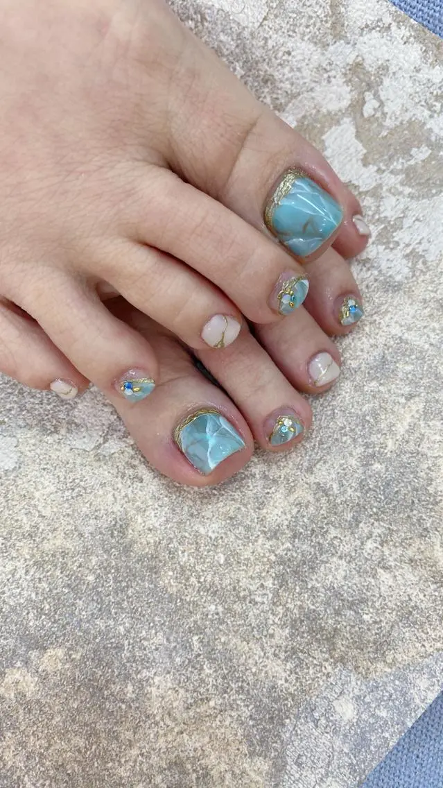 ネイル フットネイル nailsalon ∞ ﾐｶﾅﾙ ∞のネイルデザイン