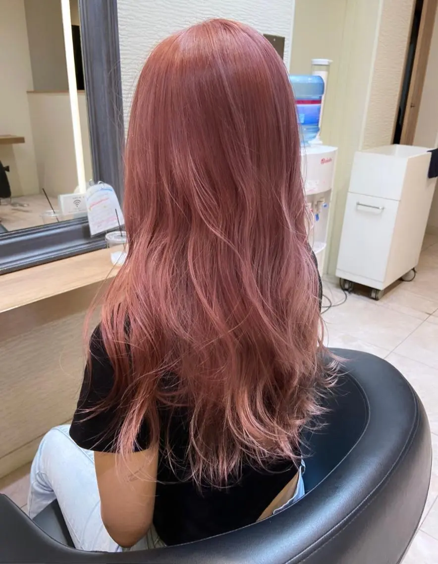 ロング カラー ハイトーンカラー ピンクカラー ヘアカラー トリートメント カワイイ×上品艶ヘア /  RITO🪽のヘアスタイル