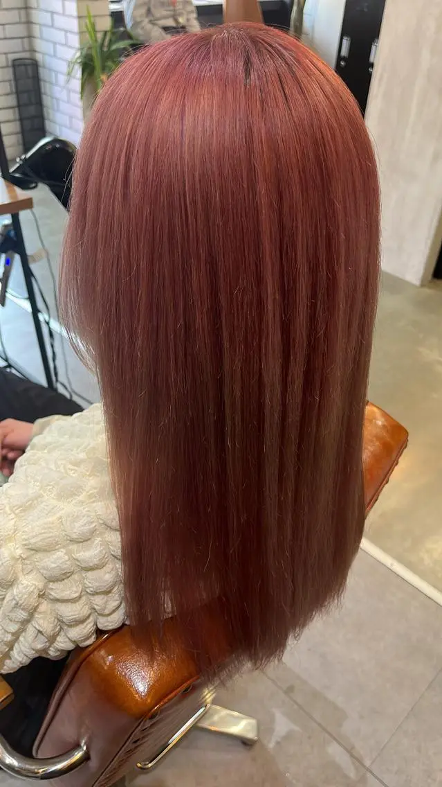 ロング カラー ピンクカラー mer.. ゆらのヘアスタイル