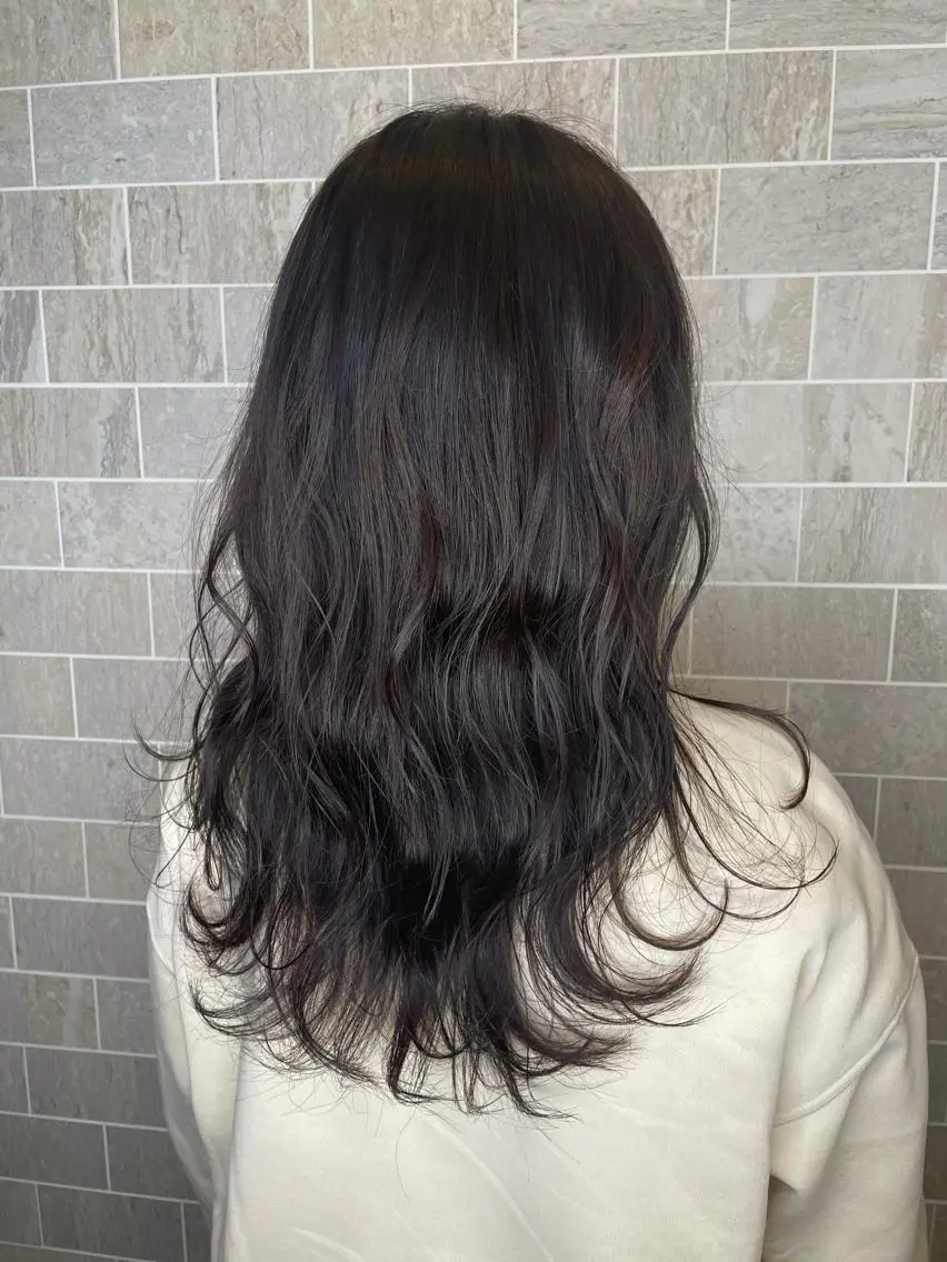 セミロング カラー 渡辺 瑠美のヘアスタイル