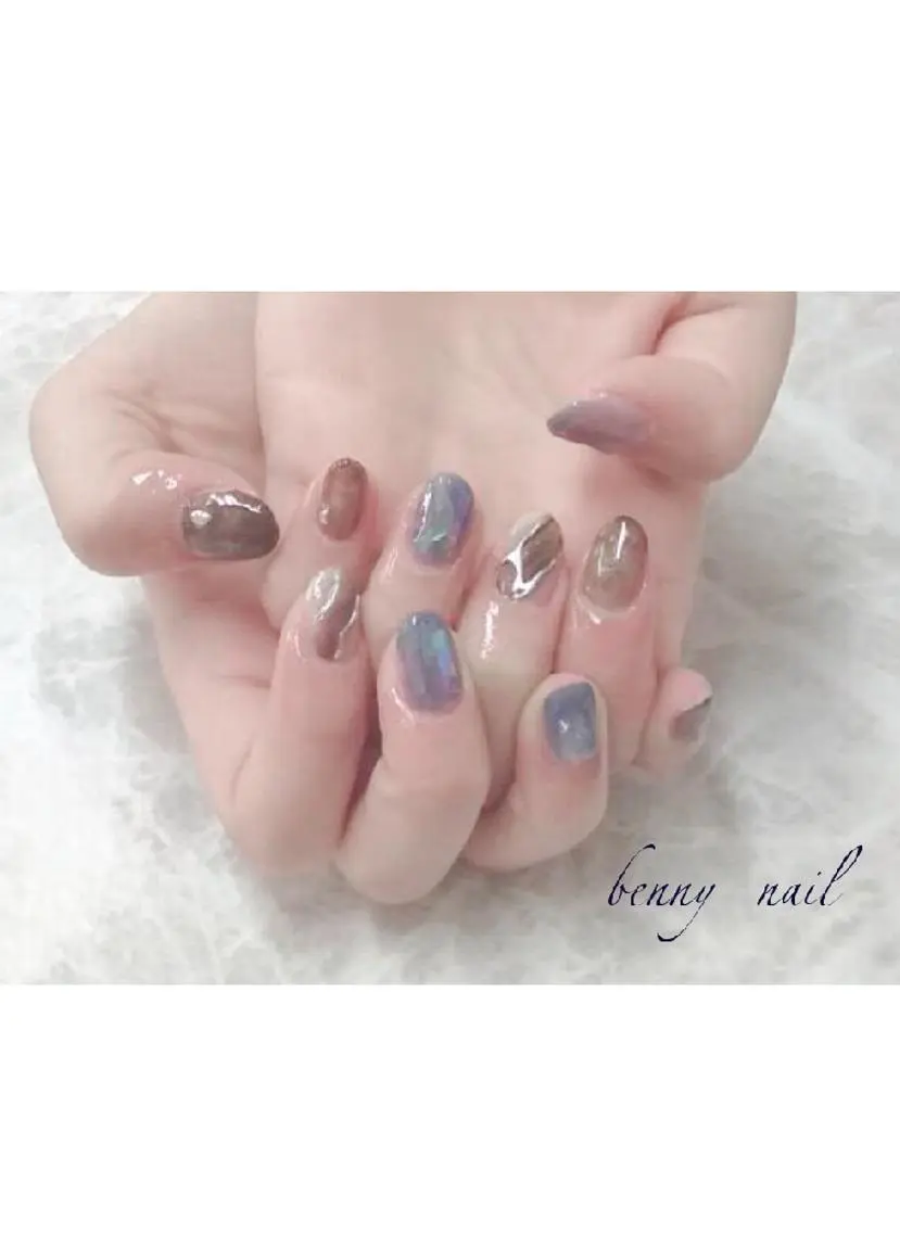 ネイル ニュアンスネイル ハンドネイル 最終受付23時半 benny nailのネイルデザイン