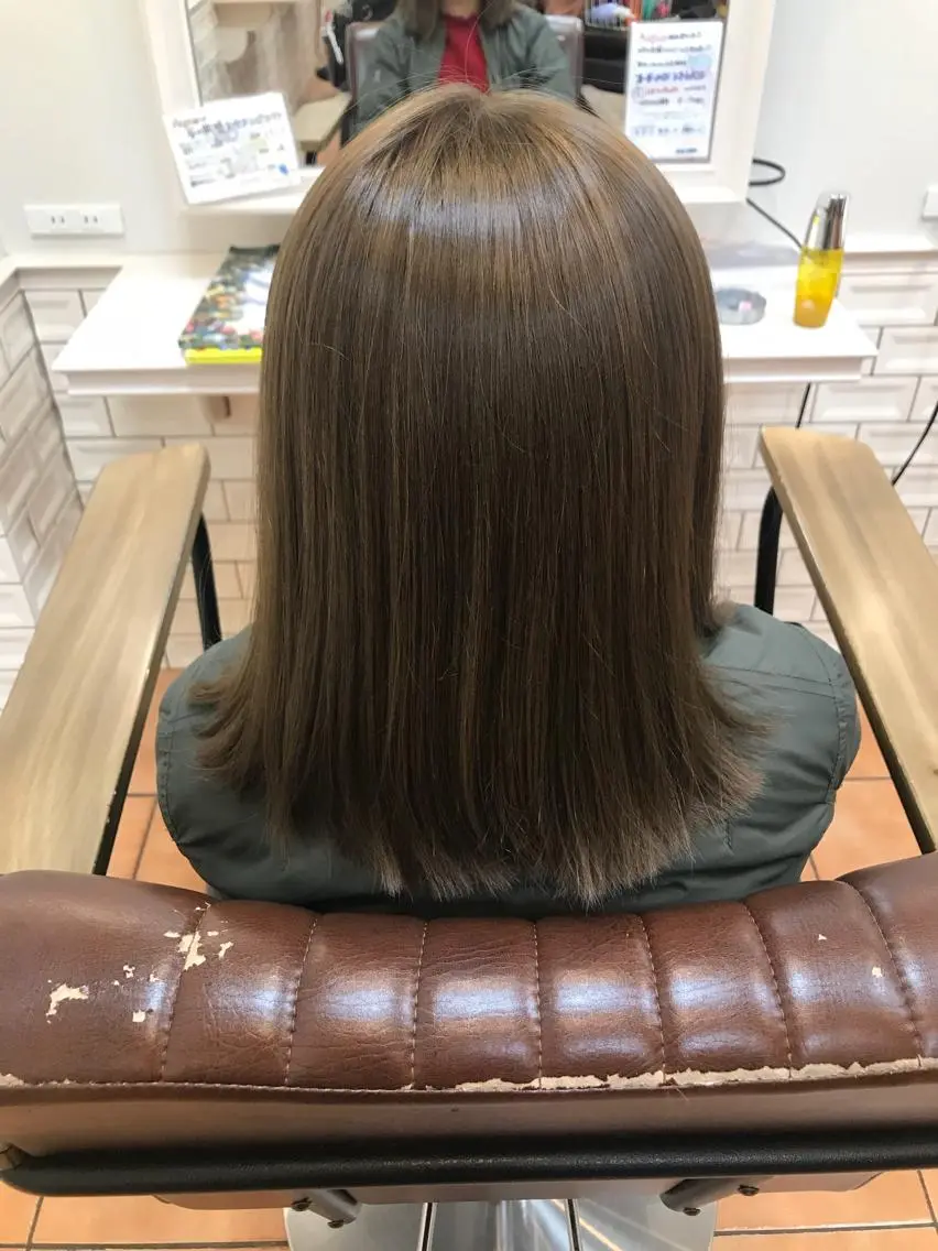 ミディアム カラー ミディアムパーマ アディクシーカラー アッシュ イルミナカラー オーガニックカラー ヘアカラー ヘアセット 髪質改善✨縮毛矯正 美髪担当・大西真奈のヘアスタイル